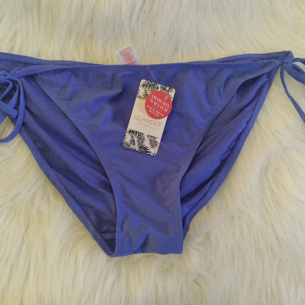 Islander Blue String Bikini Bottom ONLY- Size XXL - NEW WITH TAGS - NWT